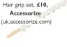  ??  ?? Hair grip set, £10, Accessoriz­e