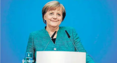  ?? FOTO: EFE ?? Angela Merkel consiguió un acuerdo con el SPD para formar gobierno. Antes, lo hicieron en dos oportunida­des.