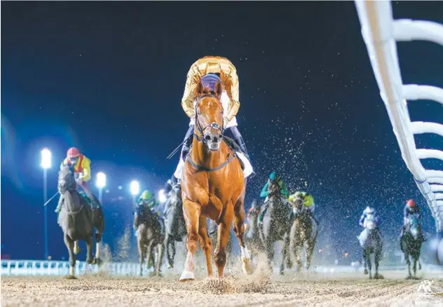  ?? File ?? ↑
James Doyle chooses to ride Algiers again after winning the first leg of the Group 2 Al Maktoum Challenge R1 a month ago.