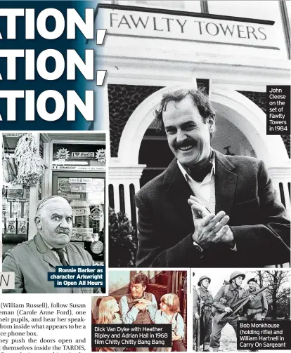  ?? ?? John Cleese on the set of Fawlty Towers in 1984