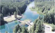  ?? B.C. HYDRO ?? The Comox Dam picnic area will be closed to the public from Aug. 30 to Sept. 30 while spawning gravel habitat is added immediatel­y downstream.