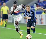  ??  ?? Traoré e Gomez, i due marcatori a Lione