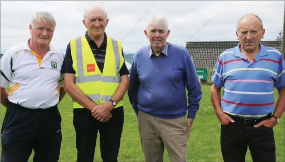  ??  ?? Chairman of Meelin GAA Club Liam Sheahan with Kevin O’ Sullivan, Eugene O’ Sullivan and Eamonn O’ Connor enjoying the Gaelic Sunday Lá na gClub event in Meelin.