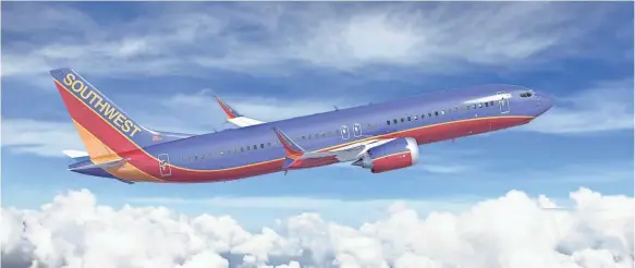  ?? BOEING ?? Southwest Airlines collected $642 million in passenger fees in 2018, although it lags rivals in baggage fees.