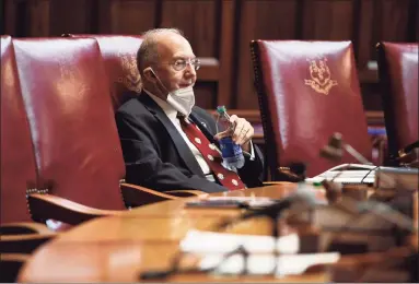  ?? Jessica Hill / Associated Press file photo ?? Democratic Senate President Pro Tempore Martin Looney listens during special session at the State Capitol on July 28, 2020, in Hartford.