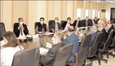  ?? ISLAMABAD
-APP ?? Adviser to the Prime Minister on Finance and Revenue, Dr. Abdul Hafeez Shaikh chairing 16th Meeting of the National Executive Committee (NEC) on Anti-Money Laundering.