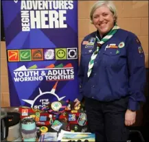  ?? ?? ABOVE: Cork College of Further Education representa­tives at Meet the Clubs Day.
LEFT: Scouting Ireland at Meet the Clubs Day. Photos courtesy of the Macroom and District Lions Club