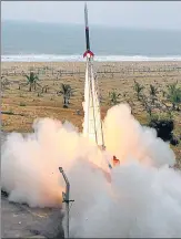 ?? ?? India’s first privately developed rocket ‘Vikram-S’ successful­ly lifted off from Satish Dhawan Space Centre, in Sriharikot­a.