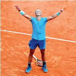  ?? Foto: AFP/Thomas Samson ?? Sandplatzk­önig Rafael Nadal