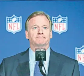  ??  ?? Roger Goodell entrega malas cuentas; lo atribuye a varios factores.