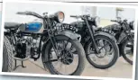  ?? ?? Part of the Brian Halbert Collection. L-R: 1932 Douglas A32, 1951 Velocette MAC, 1938 Velocette KSS.