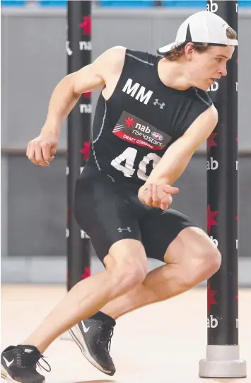  ?? Picture: AFL PHOTOS ?? PROSPECT: Geelong Grammar star Thomson Dow at the AFL Draft Combine.