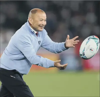  ?? PICTURE: PA ?? DON’T DROP THE BALL: England head coach Eddie Jones took his team all the way to the final of the World Cup in 2019 and has now extended his contract with the Rugby Football Union by a further two years until the 2023 World Cup in France.