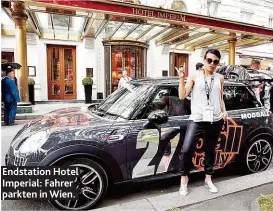  ??  ?? Endstation Hotel Imperial: Fahrer parkten in Wien.