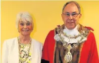  ??  ?? Mayor of Rossendale Colin Crawforth with Mayoress and wife Denise