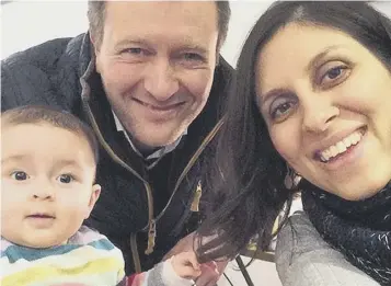  ?? PICTURE: PA ?? Nazanin Zaghari-ratcliffe with her husband Richard and daughter Gabriella