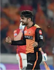  ?? PTI / AFP ?? Mumbai Indians will be looking at hardik pandya (left) to deliver while Sunrisers hyderabad’s Rashid khan will be striving to keep the runs in check, as the two teams clash in a crucial Ipl match on Thursday. —