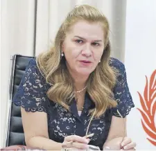  ?? ?? María Teresa Barán, ministra de Salud Pública.