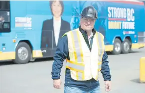  ??  ?? Brad Bennett, above, who has been a campaign-trail confidante of Liberal Leader Christy Clark for her last two campaigns, is the direct connection between Clark and his grandfathe­r, W.A.C. Bennett.