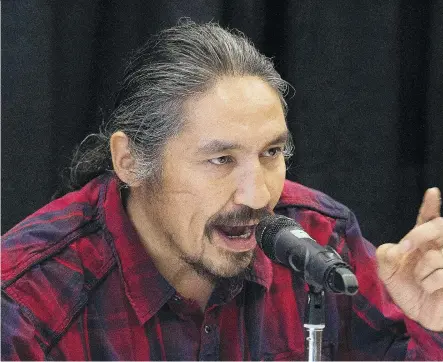  ?? DAVID BLOOM/FILES ?? Chief Allan Adam of the Athabasca Chipewyan First Nation says his people have fought hard to have their treaty rights respected and that the deal with Teck Resources to develop the proposed $20-billion Frontier mine addresses that key issue.