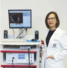  ?? ?? Dr. Clarissa Fortuna, a board-certified otolaryngo­logist-head and neck surgeon.