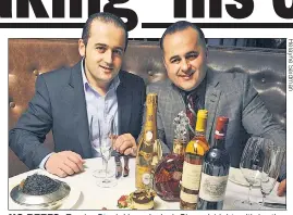  ?? ?? NO BEEFS: Empire Steak House’s Jack Sinanaj (right, with brother and co-owner Jeff) says he came to the US illegally and thrived by working hard. He urges migrants to do the same and “follow the rules.”