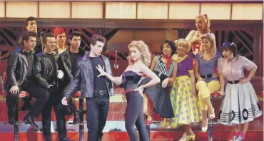 ??  ?? Danielle Hope, Tom Parker and the breezy company in Grease; below, a moment from The Witches of West Fife