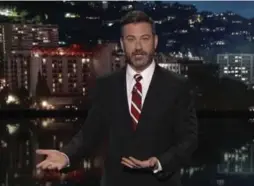  ?? ABC/THE NEW YORK TIMES ?? Jimmy Kimmel spoke out this week against U.S. Republican senator Bill Cassidy.