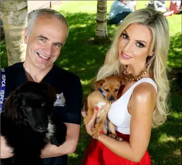  ??  ?? Pete with Rosanna Davison at the launch of SpayAware 2018