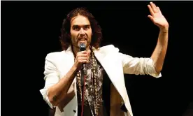  ?? ?? Russell Brand on stage in London in 2014. Women say the comedy industry’s culture prevents them from speaking out. Photograph: Olivia Harris/Reuters