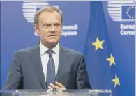  ?? PICTURE: AP PHOTO ?? ACTION CALL: EU Council president Donald Tusk has called for a fresh action on the financing of terrorism.