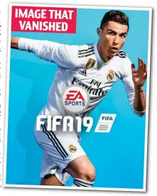  ??  ?? Cover star: One of EA Sports’ website pictures IMAGE THAT VANISHED