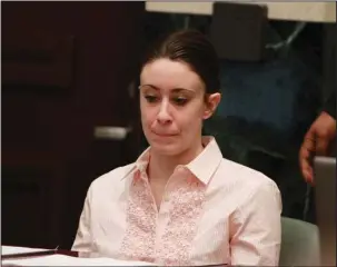  ?? The Associated Press ?? JURY DELIBERATI­ONS: In this July 5, 2011, file photo, Casey Anthony sits at the defense table during the second day of jury deliberati­ons in her murder trial in Orlando, Fla. In a March 1 interview with the Orlando Sentinel, Judge Belvin Perry said...