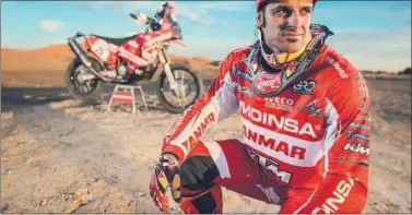  ??  ?? EXPERIENCI­A. Iván Cervantes afronta, con Himoinsa, su tercera participac­ión en el Dakar.