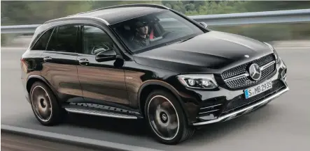  ??  ?? The mid-size GLC SUV now gets 270kW and 520Nm of twin-turbo V6 power. Inset: