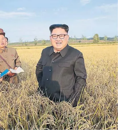  ?? (AP) ?? Kim Jong-un. El dictador de Corea del Norte, quien impulsa una carrera armamentís­tica.