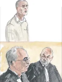  ?? (Croquis d’audience Rémi Kerfridin) ?? En avril dernier, le procès de Sébastien Peduzzi avait tourné court.