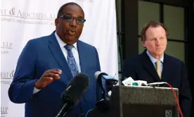  ?? Photograph: Elías Valverde II/ AP ?? Texas state senator Royce West, the attorney for Rashee Rice speaks alongside attorney Craig Capua during a news conference on Thursday in Dallas.