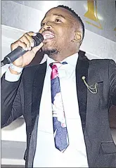  ?? ?? Zama Mabuza delivering his performanc­e.