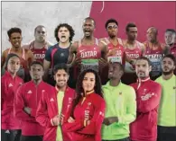  ??  ?? The 25-member athletes’ team which will represent Qatar at the Tokyo 2020 Olympic Games in Japan.