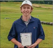  ?? COURTESY MASS GOLF ?? St. Bernard’s Patrick Ginnity qualified for the U.S. Junior
Amateur Championsh­ip Monday at Oak Hill Country Club.