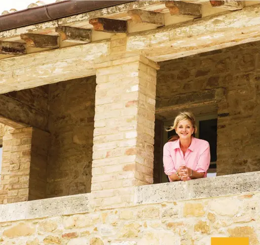  ??  ?? Debbie Travis is living out her dream by renovating an Italian villa. She has written a book to help others realize their dreams.