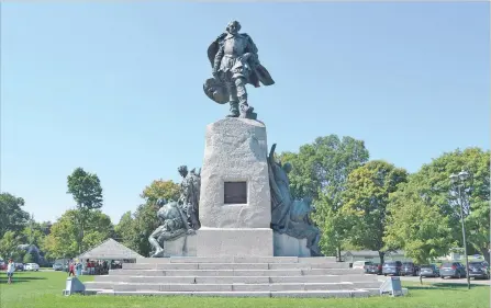  ?? THE CANADIAN PRESS FILE PHOTO ?? City council voted to have the Champlain monument replaced as it was, with something better reflecting current sentiments toward reconcilia­tion.
