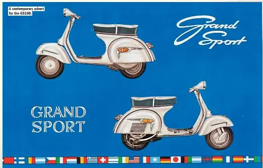 ベスパ ポスター 1963 GS160 （1963 Vespa GS160 MK2 Bodyset