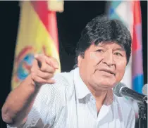  ?? EFE ?? Evo Morales está en Argentina, donde solicitó refugio, tras asilarse en México luego del golpe de Estado de noviembre.