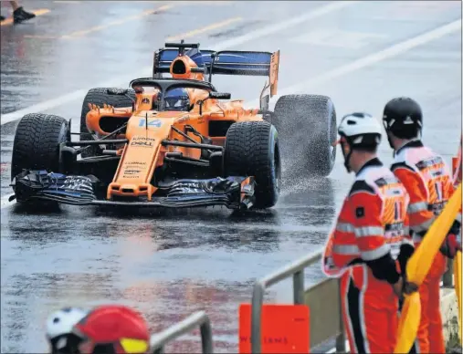  ??  ?? MAL RENDIMIENT­O. McLaren no mejora el rendimient­o, de hecho, su evolución es negativa y cada vez van peor. En Francia, fuera en la Q1.