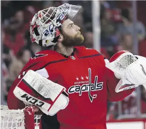  ?? PATRICK SMITH/GETTY IMAGES ?? Goaltender Braden Holtby has been a key factor in the Washington Capitals’ run to the Eastern Conference final.