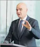  ?? FOTO: AP ?? Infantino, presidente de la FIFA