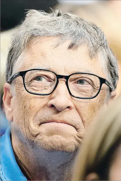  ?? ELSA / GETTY ?? Bill Gates, el mayor filántropo del mundo, el viernes pasado en el Open de EE.UU., en Nueva York