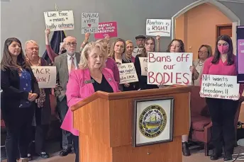  ?? MARGIE CULLEN/SEACOATONL­INE ?? New Hampshire state Sen. Debra Altschille­r, D-Stratham, is pushing for a constituti­onal amendment to enshrine the right to an abortion in the state.